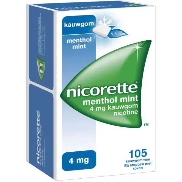 Nicorette Kauwgom Menthol Mint 4mg 105 stuks