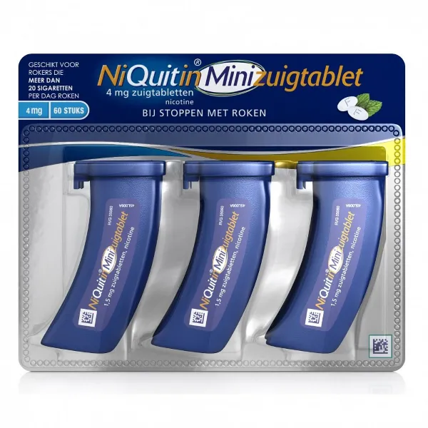 Niquitin Mini 4 mg Zuigtablet 60 stuks
