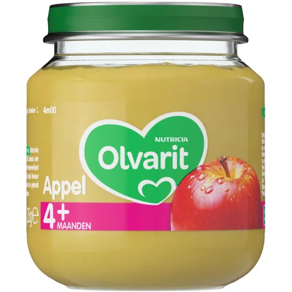 Olvarit 1e Fruithapje 4m Appel 125 gr