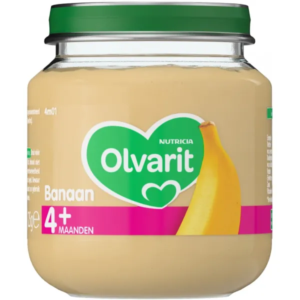 Olvarit 1e Fruithapje 4m Banaan 125 gr