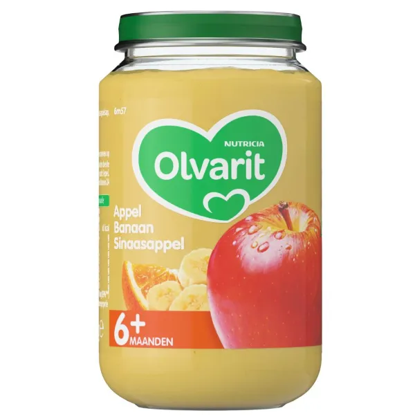 Olvarit Fruithapje 6m Appel Banaan Sinaasappel 200 gr