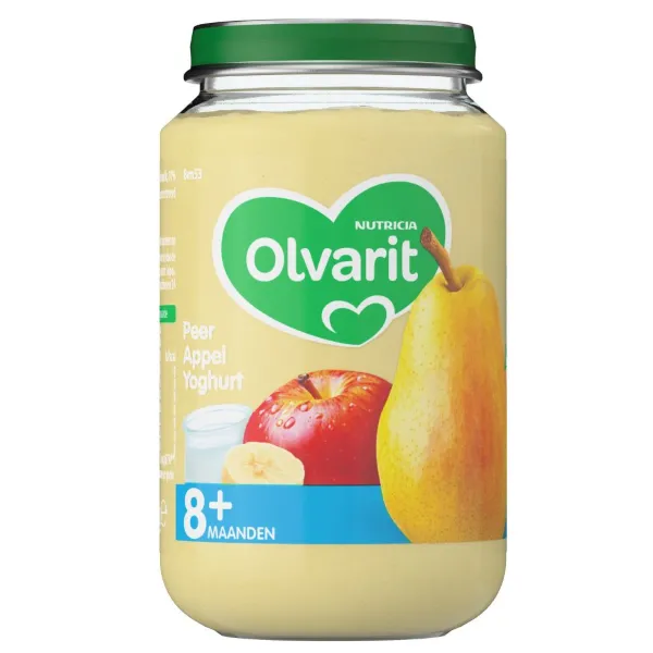 Olvarit Fruithapje 8m Peer Appel Yoghurt 200 gr