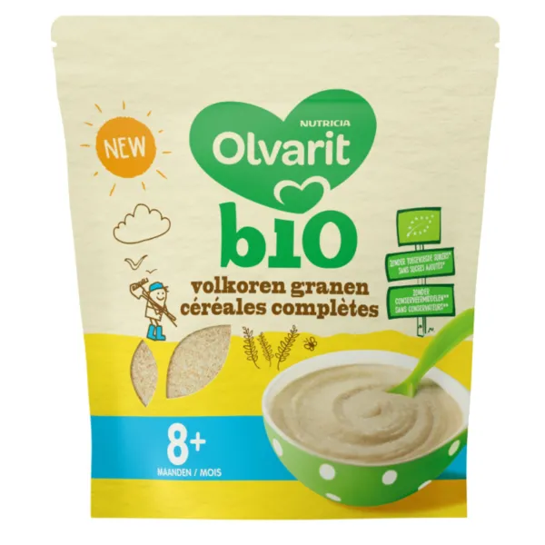 Olvarit Granenpap Volkoren Granen 8+ Maanden 180 gr