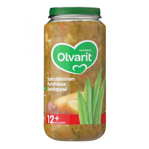 Olvarit Maaltijd 12m Sperziebonen Rundvlees Aardappel 250 gr