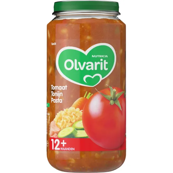 Olvarit Maaltijd 12m Tomaat Tonijn Pasta 250 gr