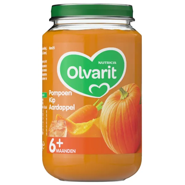 Olvarit Maaltijd 6m Pompoen Kip Aardappel 200 gr