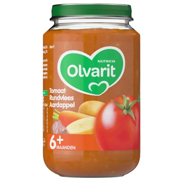 Olvarit Maaltijd 6m Tomaat Rundvlees Aardappel 200 gr