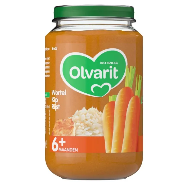 Olvarit Maaltijd 6m Wortel Kip Rijst 200 gr