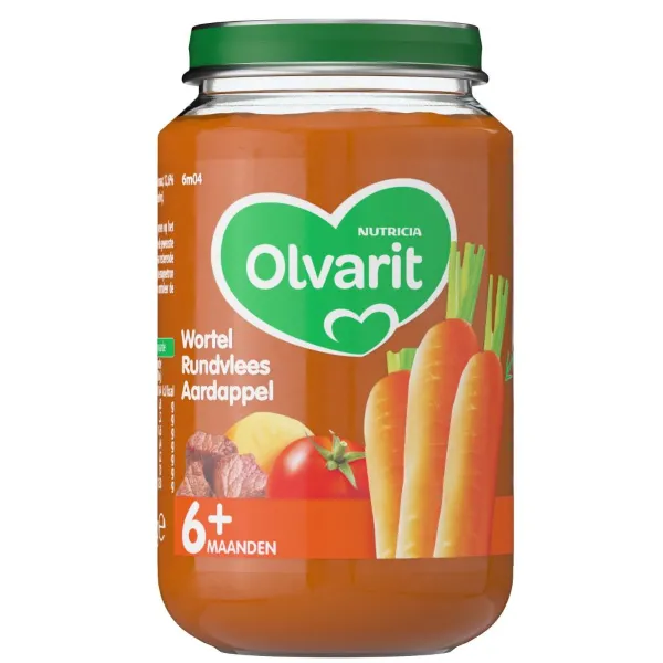 Olvarit Maaltijd 6m Wortel Rundvlees Aardappel 200 gr