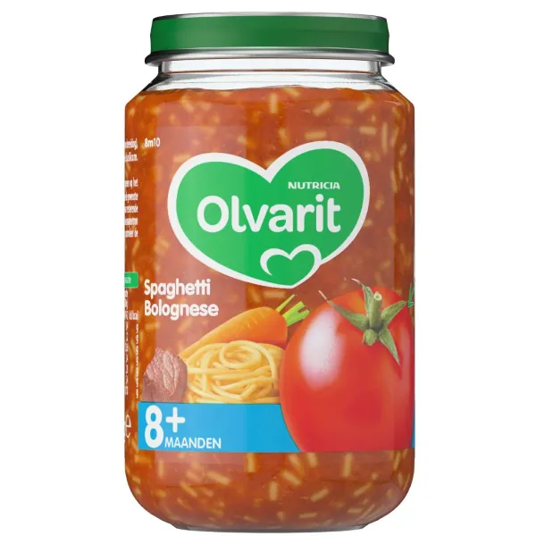 Olvarit Maaltijd 8m Spaghetti Bolognese 200 gr