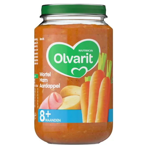 Olvarit Maaltijd 8m Wortel Ham Aardappel 200 gr