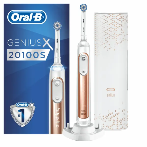 Oral-B Genius X 20100S Elektrische Tandenborstel Roségoud 1 Stuk