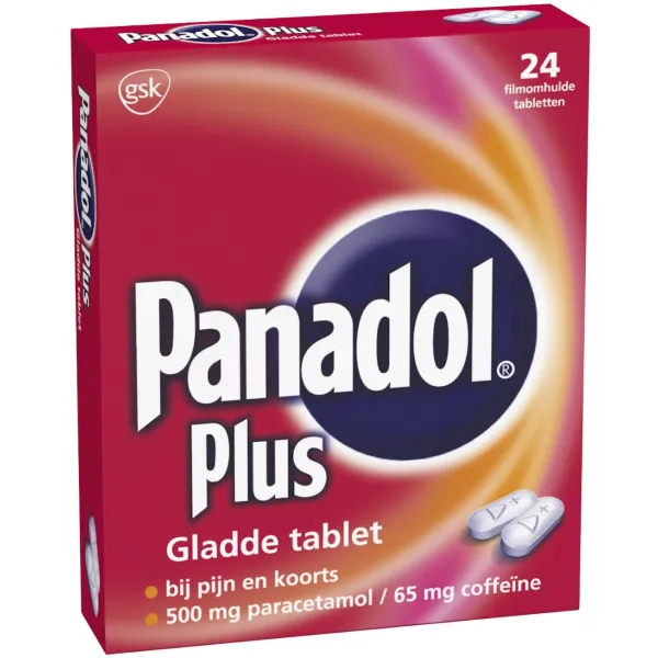 Panadol Plus Gladde Tablet 500 mg 24 tabletten