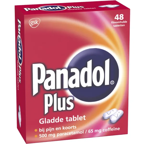 Panadol Plus Gladde Tablet 500 mg 48 tabletten