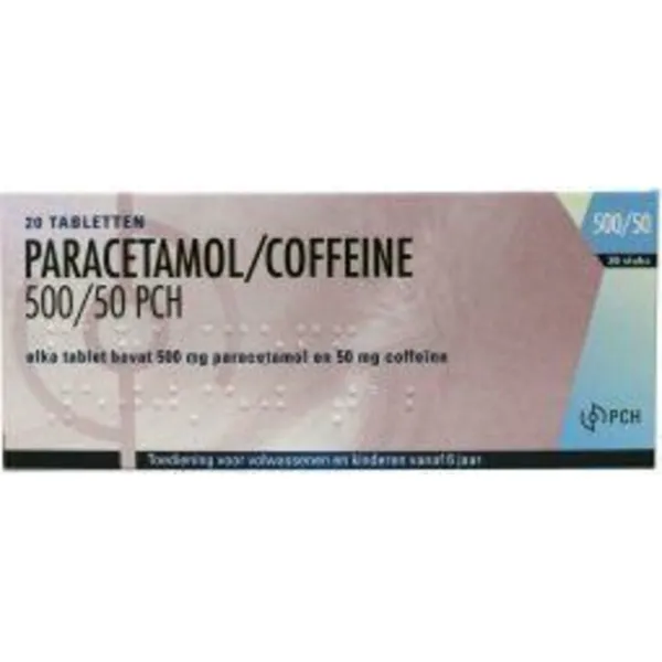 Pharmachemie Paracetamol Coffeine 500 mg / 50 mg 20 tabletten