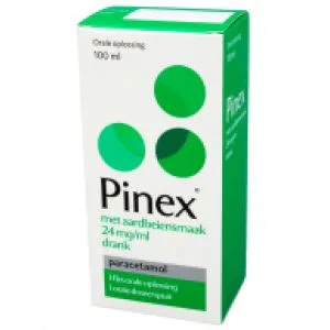 Pinex Paracetamol Aarbeiensmaak 100 ml
