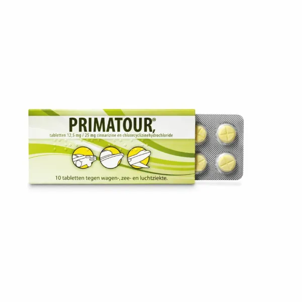 Primatour bij Reisziekte 10 reistabletten