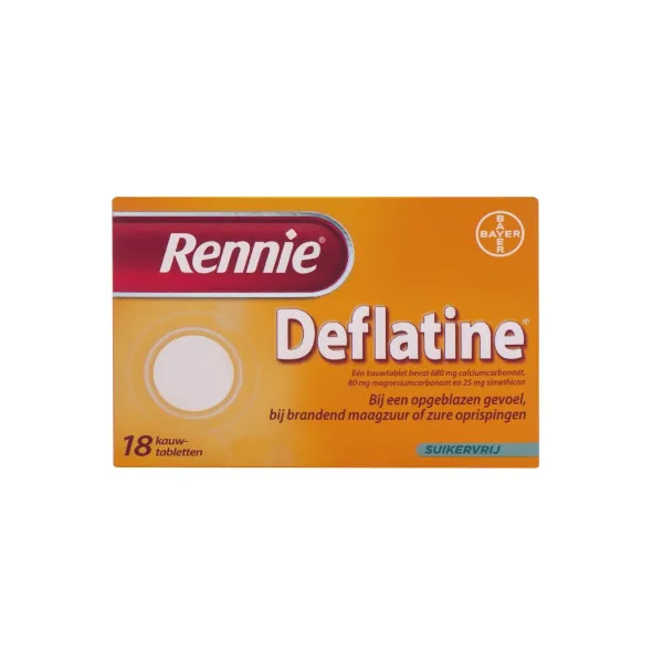 Rennie Deflatine 18 tabletten