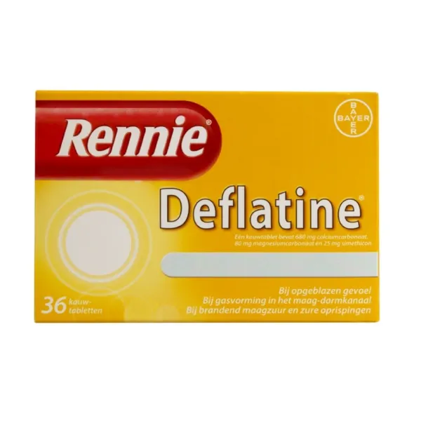 Rennie Deflatine 36 tabletten