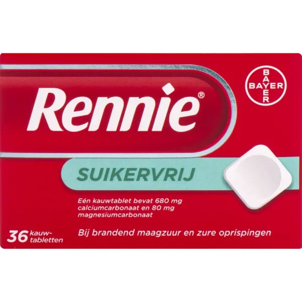 Rennie Suikervrij 36 tabletten