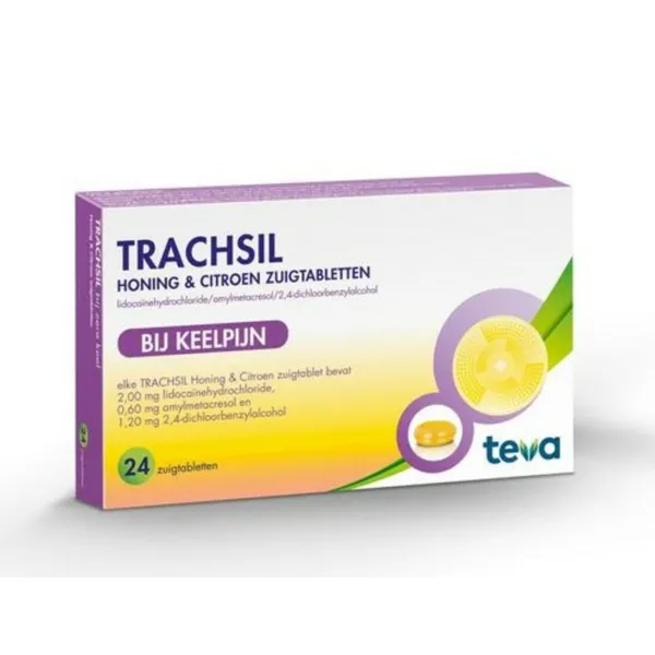 Teva Trachsil Honing&Citroen 24 tabletten