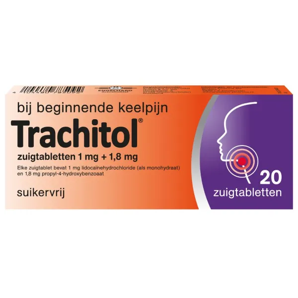 Trachitol Suikervrij 20 zuigtabletten