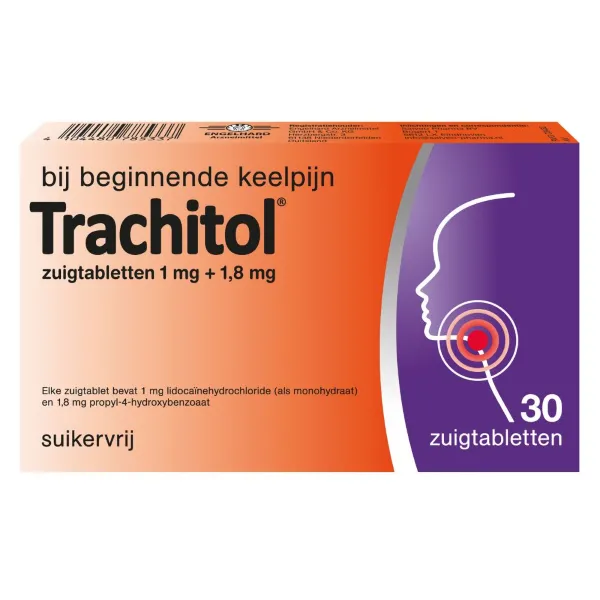 Trachitol Suikervrij 30 zuigtabletten