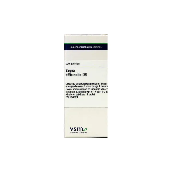 VSM Sepia Officinalis D6 200 tabletten