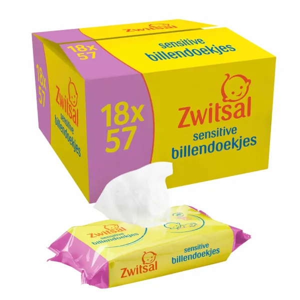 Zwitsal Billendoekjes Sensitive 1026 doekjes