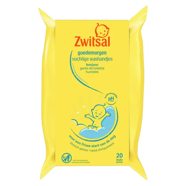 Zwitsal Goedemorgen Vochtige Washandjes 20 stuks