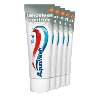 6x Aquafresh Tandpasta Tandsteen Controle 5 stuks