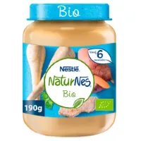 6x Nestle NaturNes Bio Maaltijd 6+ mnd Pastinaak, Zoete Aardappel, Kalfsvlees 190 gr