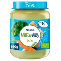 6x Nestle NaturNes Bio Maaltijd 8+ mnd Broccoli, Pastinaak, Kalkoen 190 gr