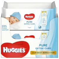 8x Huggies Billendoekjes Pure Extra Care 99% Water 56 doekjes