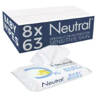 8x Neutral Babydoekjes 63 stuks