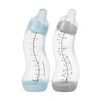 Difrax S-Fles Duopack Blauw / zilver 2 x 250 ml