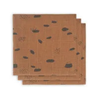 Jollein Hydrofiel Multidoek Small 70x70cm Spot Caramel 3 stuks
