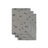 Jollein Hydrofiel Washandje Spot Storm Grey 3 stuks