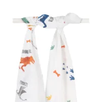 Jollein Hydrofiele Multidoek Large 115x115 cm Dinosaur 2 stuks