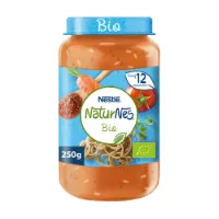 Nestle NaturNes Bio Maaltijd 12+ mnd Volkoren spaghetti, Tomaat, Wortel, Rundvlees 250 gr