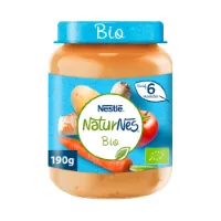 Nestle NaturNes Bio Maaltijd 6+ mnd Wortel, Tomaat, Kalkoen 190 gr
