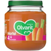 Olvarit 1e Groentehapje 4m Wortel 125 gr