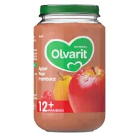 Olvarit Fruithapje 12m Appel Peer Framboos 200 gr
