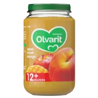 Olvarit Fruithapje 12m Appel Perzik Mango 200 gr