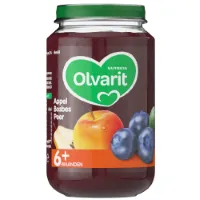 Olvarit Fruithapje 6m Appel Bosbes Peer 200 gr