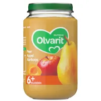 Olvarit Fruithapje 6m Peer Appel Abrikoos 200 gr