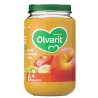 Olvarit Fruithapje 6m Perzik Banaan Kiwi 200 gr