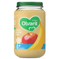 Olvarit Fruithapje 8m Appel Banaan Peer 200 gr