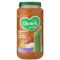 Olvarit Maaltijd 15m Vegetarische pasta Courgette Mozzarella 250 gr