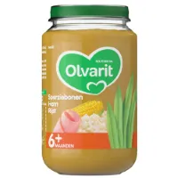 Olvarit Maaltijd 6m Sperziebonen Ham Rijst 200 gr